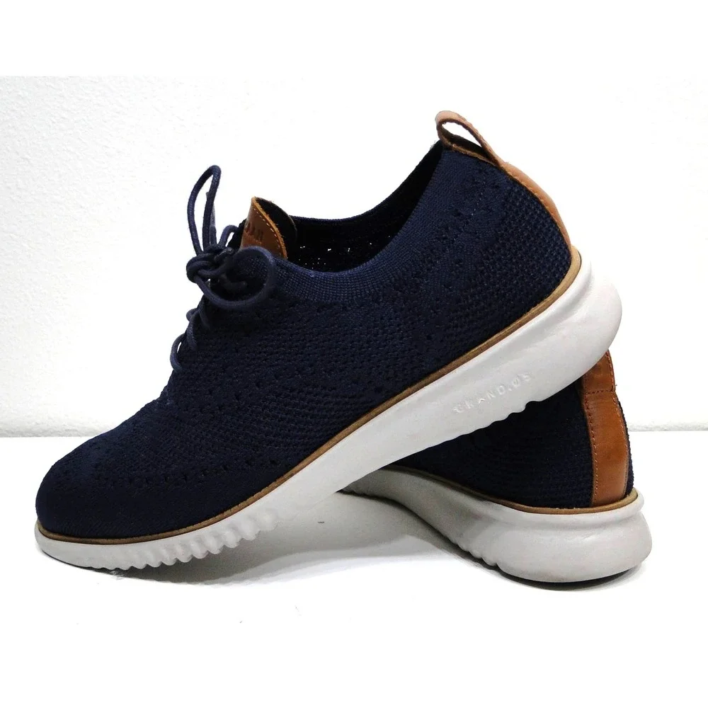 Cole Haan 2.ZeroGrand Stitchlite Wingtip Oxford Marine Blue Mens 10 D C27569